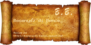 Besenyődi Bence névjegykártya